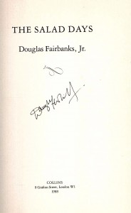 DOUGLAS FAIRBANKS Jr - Autobiographie - HANDSIGNIERT !! - England 1988