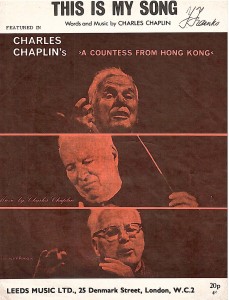 NOTEN - FILMMUSIK - CHARLIE CHAPLIN - England 1966