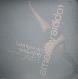 Zum Release: ROBBIE WILLIAMS / "No Regrets" - "Antmusic" - WINDOW-Sticker, 1998