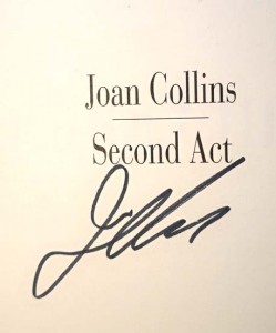 Autobiografie von JOAN COLLINS - "Second Act" - HANDSIGNIERT!