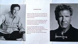 HARRISON FORD - 2 Fotos mit gedruckter Unterschrift +