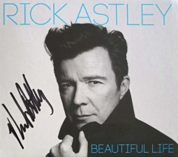 Von RICK ASTLEY handsigniertes Album "Beautiful Life"