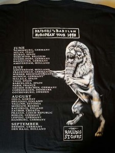 ROLLING STONES - "Bridges to Babylon" - EUROPEAN-TOUR-Shirt, Löwen-Motiv, UNGETRAGEN, XL