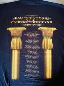 ROLLING STONES - "Bridges to Babylon" - EUROPEAN-TOUR-Shirt, Zungen-Motiv, UNGETRAGEN, XL