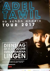 ADEL TAWIL - Konzertplakat "So schön anders"-Tour - LINGEN 2017