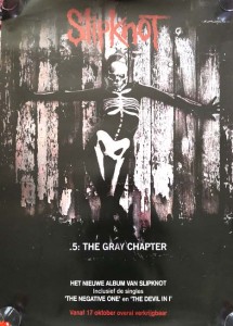 SLIPKNOT - PROMO-Plakat zum Album "5. The Gray Chapter" - Holland 2014