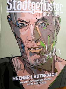 Magazin "STADTGEFLÜSTER" - HANDSIGNIERTER Titel von HEINER LAUTERBACH