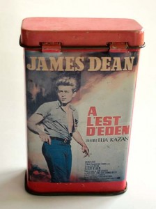 JAMES DEAN - Alte Blechdose für Zigaretten - "Jenseits von Eden" - Motiv