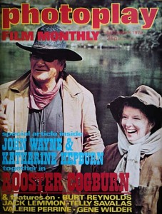 JOHN WAYNE & KATHARINE HEPBURN - Titelstory der "photoplay" von 1975