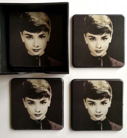 Untersetzer- Set - AUDREY HEPBURN - Coaster - Spanien