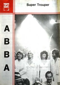 Seltenes Notenblatt - ABBA - "Super Trouper" - 1980