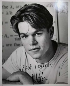 MATT DAMON - Großfoto mit reproduziertem AUTOGRAMM