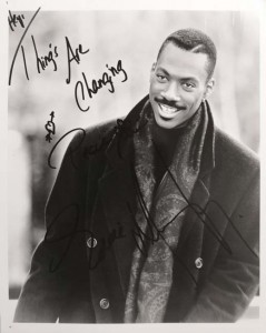 EDDIE MURPHY - Foto mit reproduziertem AUTOGRAMM