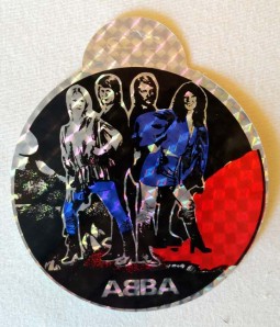 Rarität: ABBA- Aufkleber - original aus den 70er Jahren !! (rund,2)