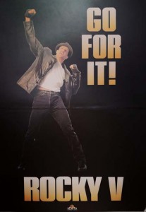 SYVESTER STALLONE - Kleines Promoplakat für "ROCKY V" - 1990