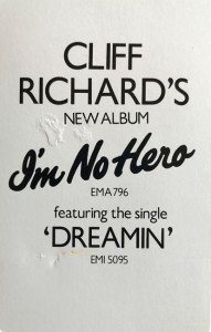 Seltene EMI- Promokarte - CLIFF RICHARD - zum Album von 1980