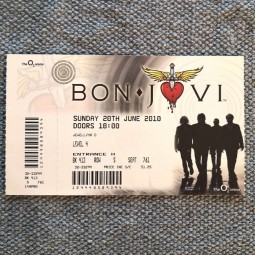 BON JOVI - Ticket - "The Circle"- Tour 2010, England