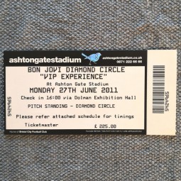 RARITÄT! - BON JOVI - Ticket - "Bon Jovi - live"- Tour 2011, Bristol England