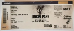 Unbenutztes TICKET - LINKIN PARK - "The Hunting Party Tour" - 2014 - Bremen