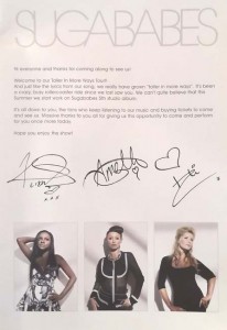 SUGABABES - Tour Programm "Taller in More Ways" - Europa 2006