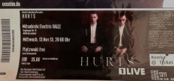 Ticket - HURTS - Düsseldorf 2013 - USED