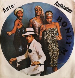 Top-Rarität: BONEY M. - Riesengroßer Aufkleber - 70er Jahre - unbenutzt