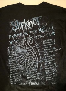 SLIPKNOT - Tour-Shirt "Prepare for Hell - World Tour 2014-2015" - Vintage!