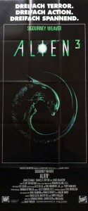 Original ! GROSSES Plakat zur Videoveröffentlichung von "Alien III" - SIGOURNEY WEAVER