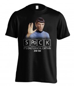 T-Shirt - STAR TREK - MR. Spock "It´s Only Logical Captain" - Schwarz - Gr. L - Neuware!