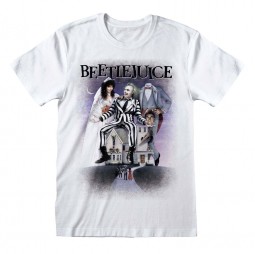 MICHAEL KEATON - T-Shirt - "Beetlejuice" - weiß, Gr.L - ALEC BALDWIN - Neuware!