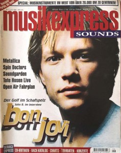 JON BON JOVI - Coverstory der "Musik Express" - Juni 1996