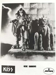 SET aus 4 Promo-Fotos - KISS - schwarz/weiß - Frühe 1980er
