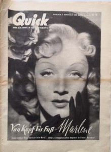 MARLENE DIETRICH - Coverstory der Zeitschrift "Quick" von 1950 (!!)