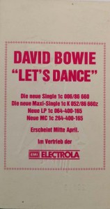 Ticket - DAVID BOWIE - "Serious Moonlight - Tour" - Berlin