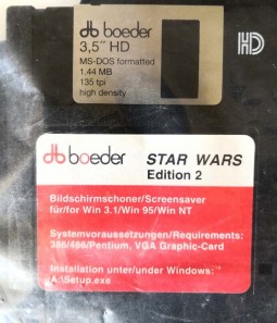 STAR WARS - Mousepad & Screensaver - noch OVP - Deutschland 1997