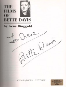 HANDSIGNIERTES Widmungsexemplar - BETTE DAVIS - The Films of Bette Davis - USA 1966