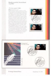 First Day Cover - BUDDY HOLLY - Deutschland 1988