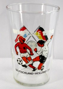 Souvenierglas zum WM FINALE 1974 - Deutschland-Holland