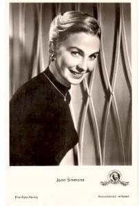 Postkarte - JEAN SIMMONS - 50er/ 60er Jahre
