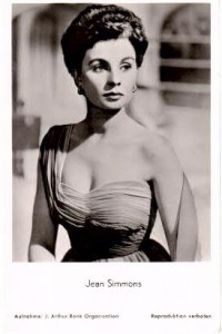 Postkarte - JEAN SIMMONS - 50er/ 60er Jahre