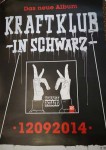 KRAFTKLUB - Promo-Poster zum Album Release von "In Schwarz", 2014