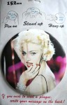 Originell: RIESEN-Button - MADONNA - zum Hängen, Anstecken, Aufstellen,...England um 1987
