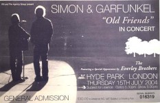SIMON & GARFUNKEL "Old Friends" - original Ticket - LONDON, 2004