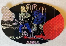 Original aus den 70ern: ABBA- Aufkleber - unbenutzt ! (oval,4)