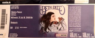 Ticket - BETH DITTO - Tour 2018 - Münster - UNUSED