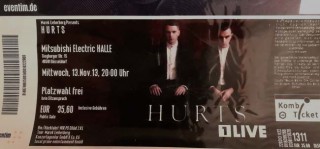 Ticket - HURTS - Düsseldorf 2013 - USED