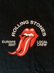 ROLLING STONES - Tour 2007 - Schwarzes T-Shirt "LOCAL CREW" - XL