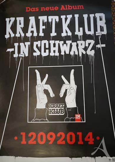 KRAFTKLUB - Promo-Poster zum Album Release von "In Schwarz", 2014