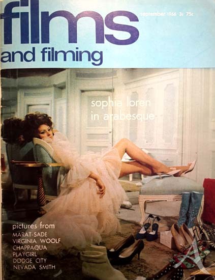 SOPHIA LOREN auf dem Titel des Magazins FILMS AND FILMING, 1966 SOPHIA LOREN auf dem Titel des Magazins FILMS AND FILMING, 1966