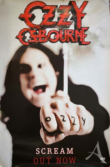 OZZY OSBOURNE / "Scream" - Promo-Poster - England 2010 OZZY OSBOURNE / "Scream" - Promo-Poster - England 2010